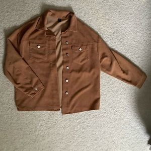 Brown Cord Coat - like corduroy